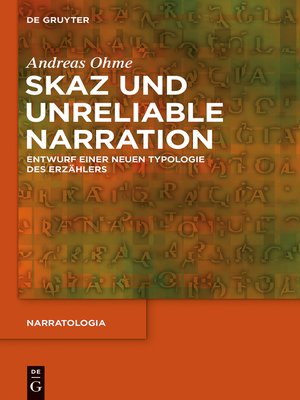 cover image of Skaz und Unreliable Narration